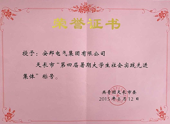 久久91亚洲成人电影 安邦集团荣获天长市“第四届暑期大学生社会实践先进集体”称号(图1)